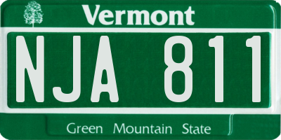 VT license plate NJA811