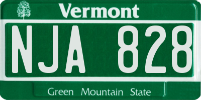 VT license plate NJA828