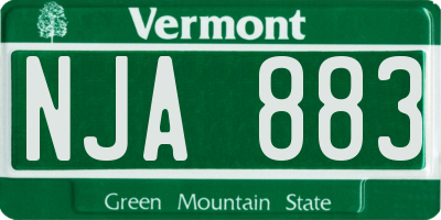 VT license plate NJA883