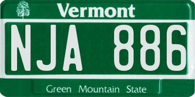 VT license plate NJA886