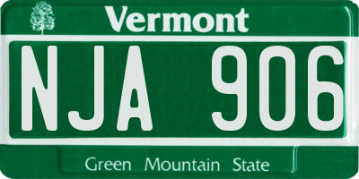 VT license plate NJA906