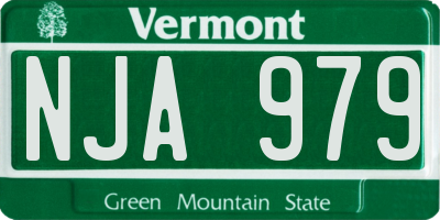 VT license plate NJA979