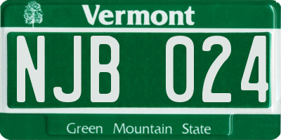 VT license plate NJB024