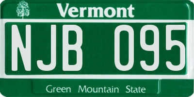 VT license plate NJB095