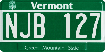 VT license plate NJB127