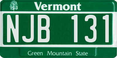 VT license plate NJB131