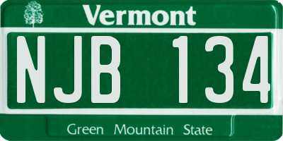 VT license plate NJB134
