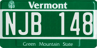 VT license plate NJB148