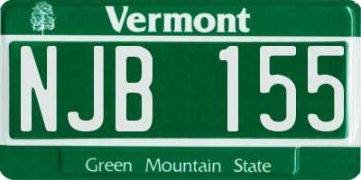 VT license plate NJB155