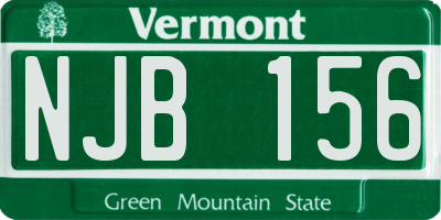 VT license plate NJB156