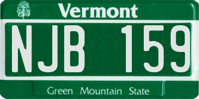 VT license plate NJB159