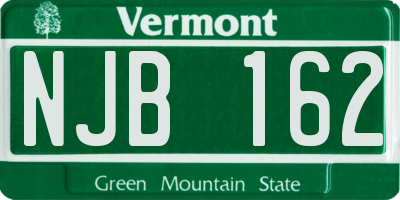 VT license plate NJB162