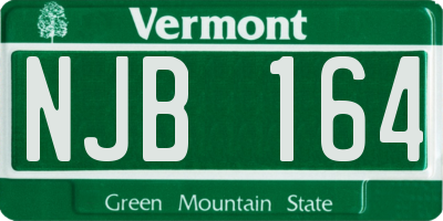 VT license plate NJB164