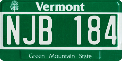VT license plate NJB184