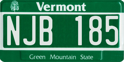 VT license plate NJB185