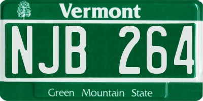 VT license plate NJB264