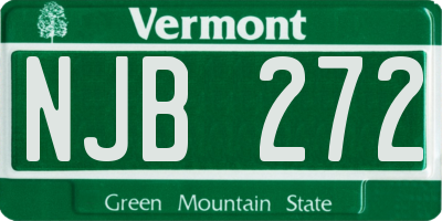 VT license plate NJB272