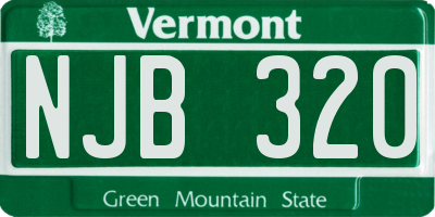 VT license plate NJB320