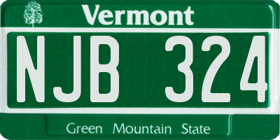 VT license plate NJB324