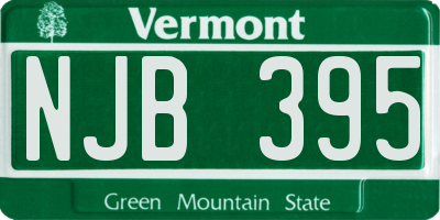 VT license plate NJB395