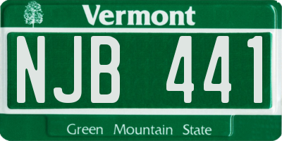 VT license plate NJB441