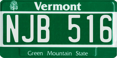 VT license plate NJB516