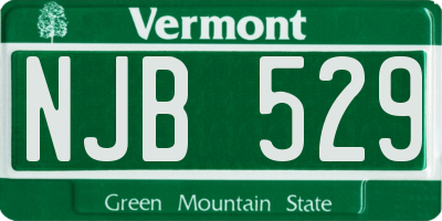 VT license plate NJB529