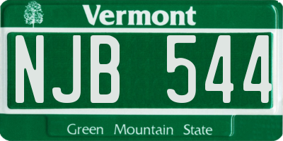 VT license plate NJB544