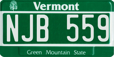 VT license plate NJB559