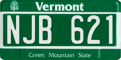 VT license plate NJB621