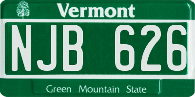 VT license plate NJB626