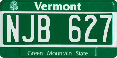 VT license plate NJB627