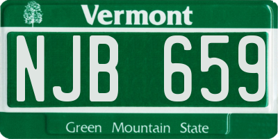 VT license plate NJB659