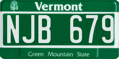 VT license plate NJB679