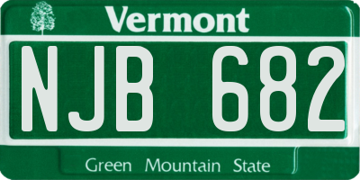 VT license plate NJB682
