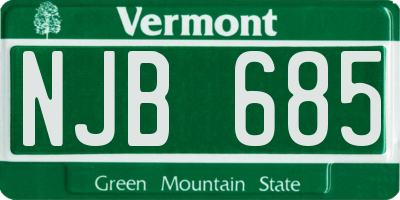 VT license plate NJB685
