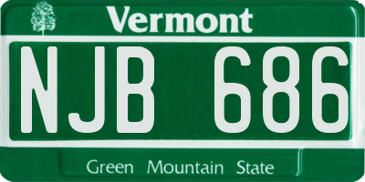 VT license plate NJB686