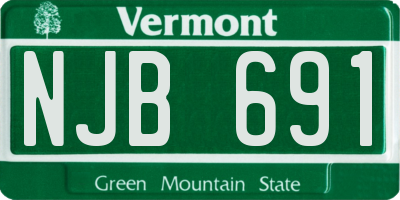 VT license plate NJB691