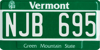 VT license plate NJB695
