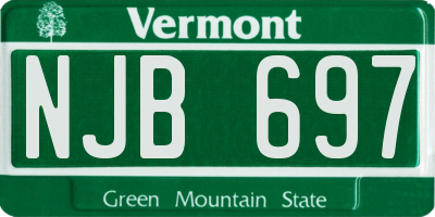 VT license plate NJB697