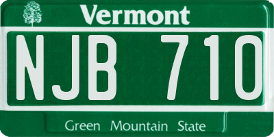 VT license plate NJB710