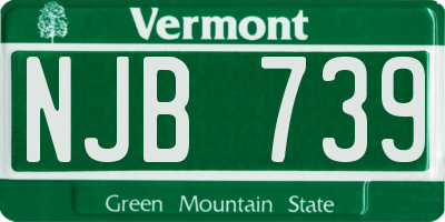 VT license plate NJB739
