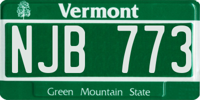 VT license plate NJB773