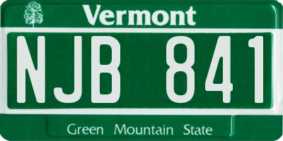 VT license plate NJB841