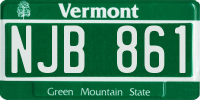 VT license plate NJB861