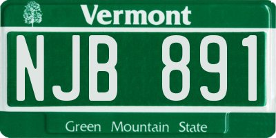 VT license plate NJB891