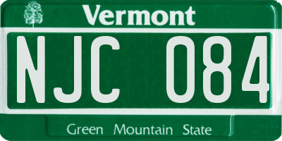 VT license plate NJC084