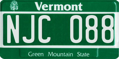 VT license plate NJC088
