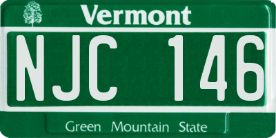 VT license plate NJC146