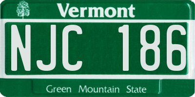 VT license plate NJC186
